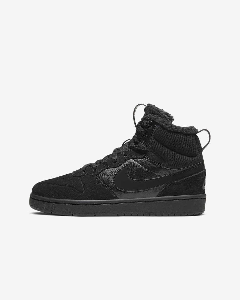 Nike Court Borough Mid 2 Older Kids Boot Black